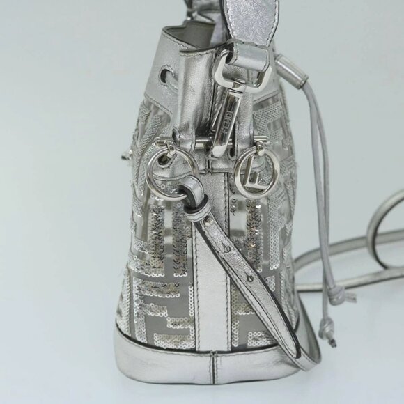 FENDI Zucca Canvas Montrezor Shoulder Bag Silver - Picture 3 of 16